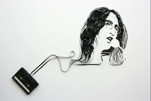 Images Made From Cassette Tapes