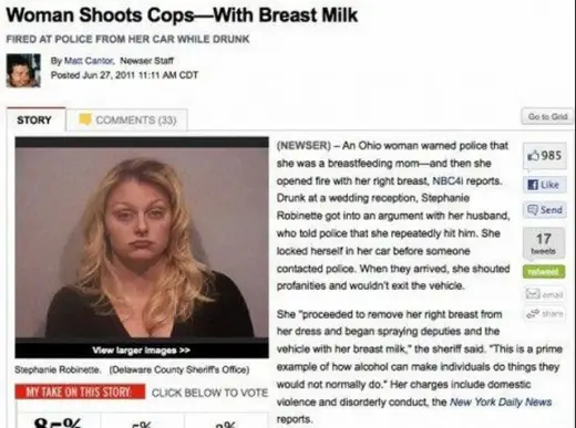 Woman Shoots Cop