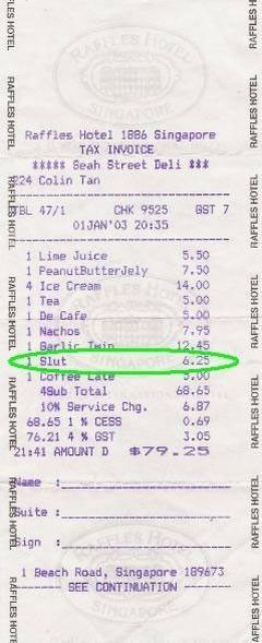 Mistake on Receipt