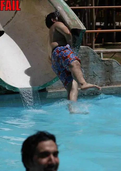 Water Slide Fail