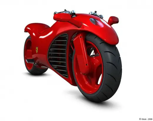 Red Motorcycle from Ferrari