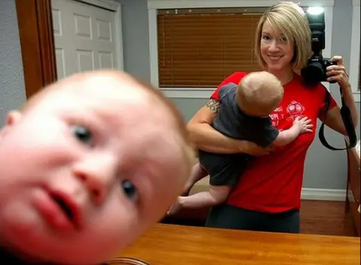 Intentional Baby Photobomb
