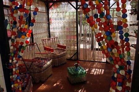 Eco-House Made of Plastic Bottles