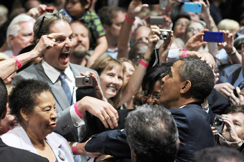 Super Excited Man Meets Obama