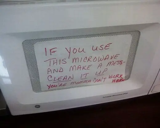 Funny Microwave Sign