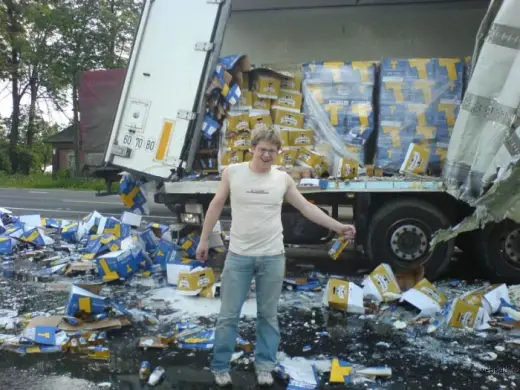 Beer Truck Crash