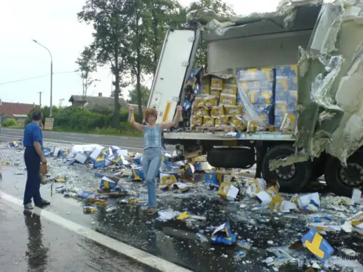 Beer Truck Crash