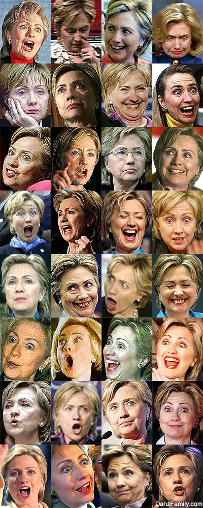 Faces Of Hillary Clinton
