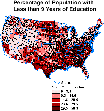 Map Of US Education