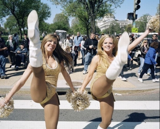 High Kicking Cheerleaders