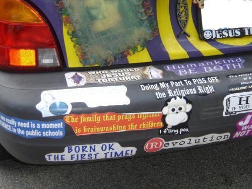 Anti Jesus Car