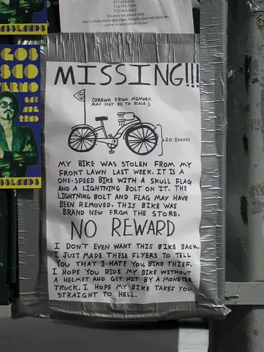 Missing Bike Poster