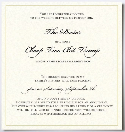 Wedding Invitation- Totally Hilarious