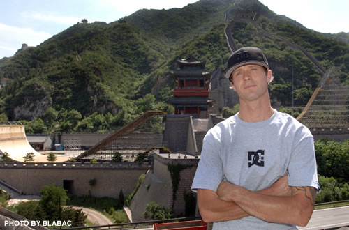 Great Wall Of China SkateBoard Jump