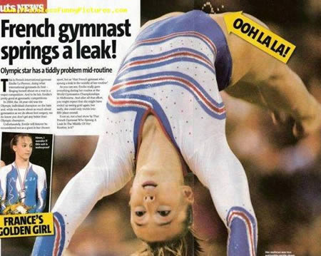 Gymnast Springs A Leak