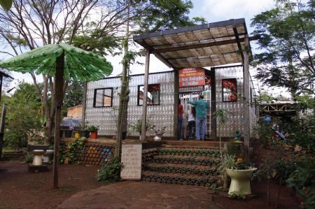 Eco-House Made of Plastic Bottles