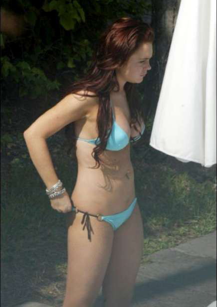 Lindsay Lohan By The Pool