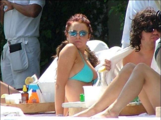 Lindsay Lohan By The Pool