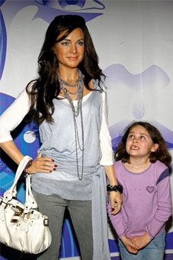 Lohan And Hilton Wax Statues