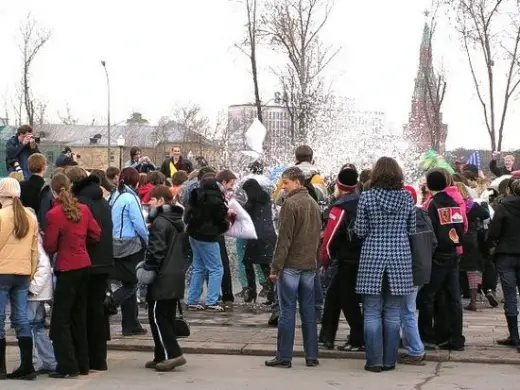 Pillow Fight Flash Mob