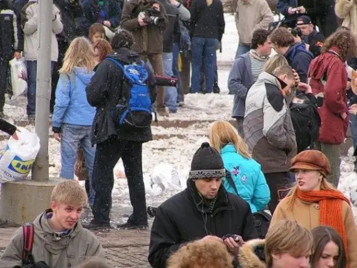 Pillow Fight Flash Mob