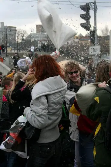 Pillow Fight Flash Mob