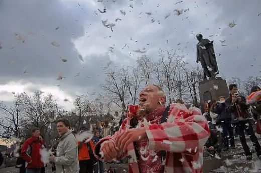 Pillow Fight Flash Mob