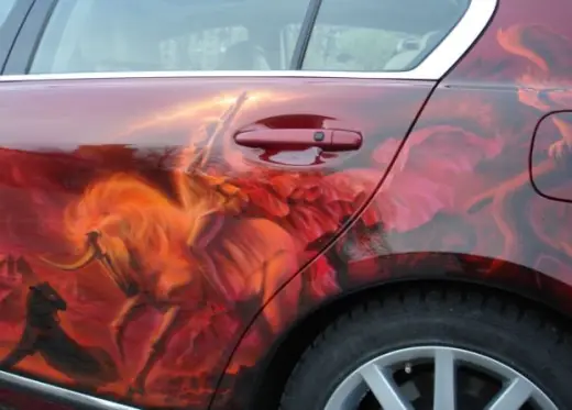 Russian Painted Car