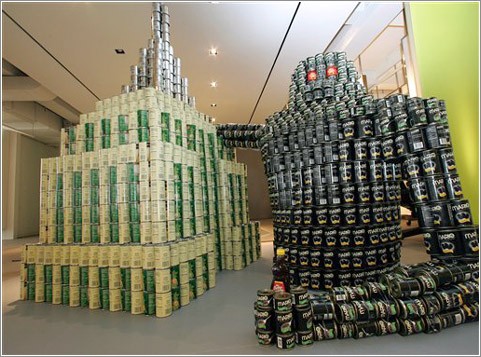 Stacked Cans